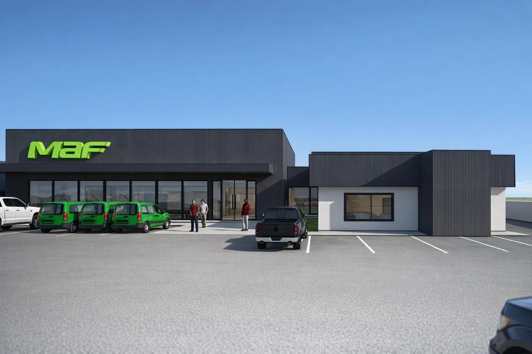 Render de edificio comercial